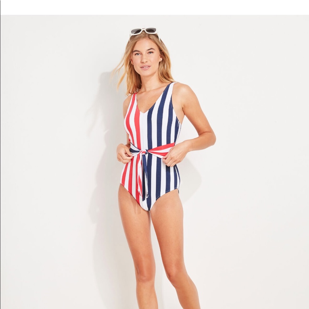 NWT Americana Tie Front One Piece by Vineyard Vines